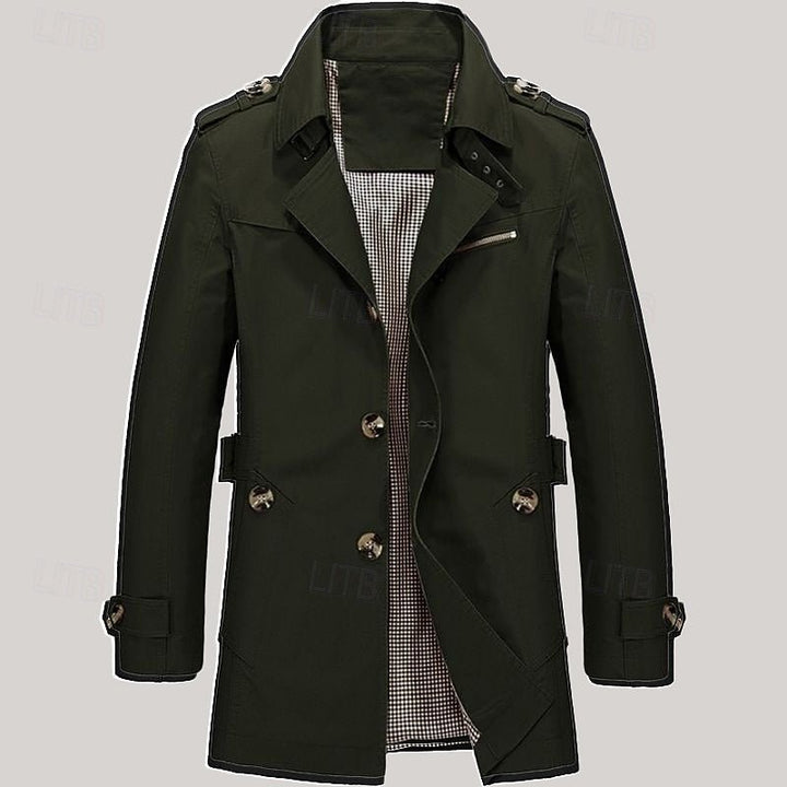 Lenny | Single-Breasted Trench Coat – Timeless Style for Men