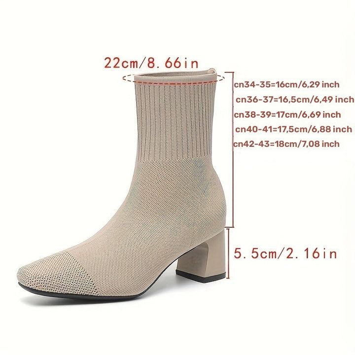 Kerstin | Moderne Und Elegante Stricker-Stiefeletten