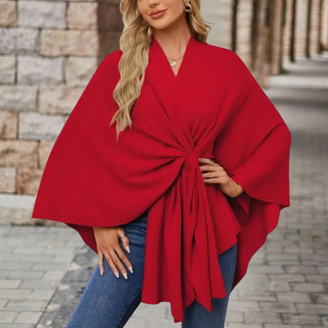 Veronika | Oberteil im Cape-Stil mit Frontknoten für Damen