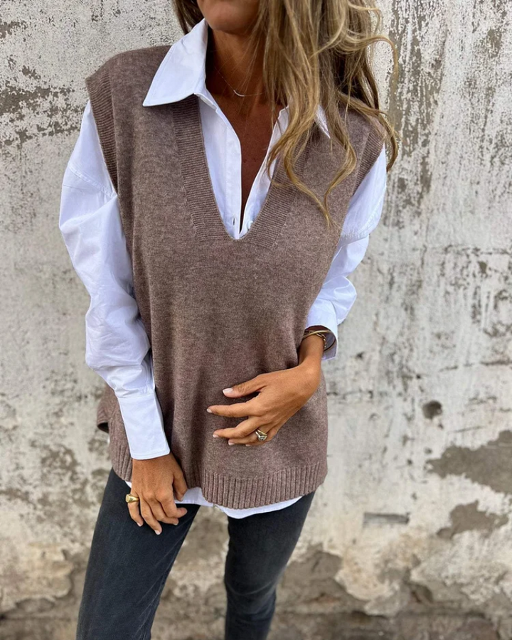 Emma | Elegant und Klassisch Damen Strickweste für Jeden Anlass