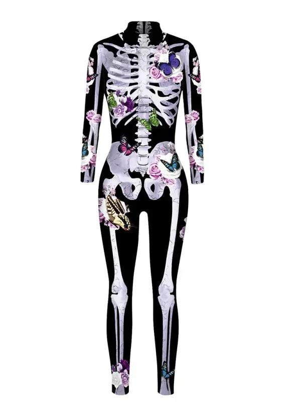 Clara | Halloween skeleton costume with a striking floral print