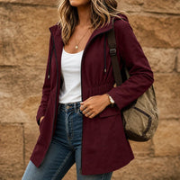 Emilia | Lightweight, weather-resistant women's parka with a waist drawstring