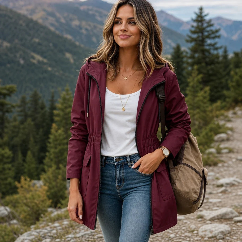 Cityora | Hooded Parka – Verstellbare Taille für Eleganten Look