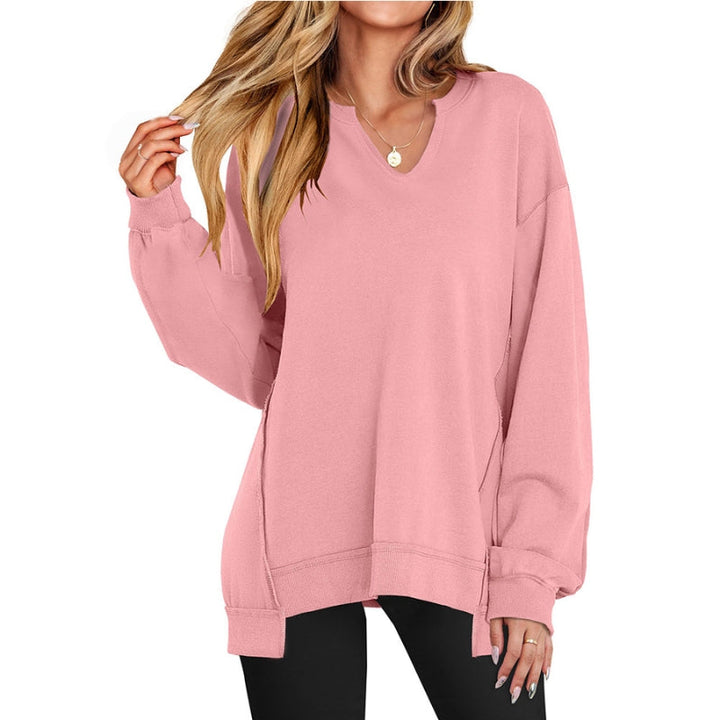 Simone | Bequeme Oversize V-Ausschnitt Tunika Top