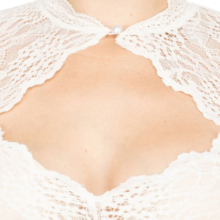 Julia | Oktoberfest Dirndlbluse Mit Eleganten Spitzendetails