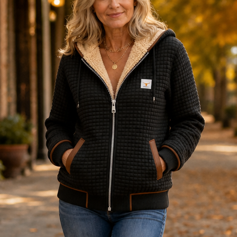 Hearthline | Waffelstepp-Jacke mit Kapuze – Warm und Stilvoll