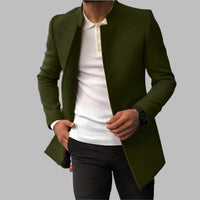 Benjamin | Moderner Slim-Fit Wollmantel Mit Eleganter Stehkragen-Silhouette