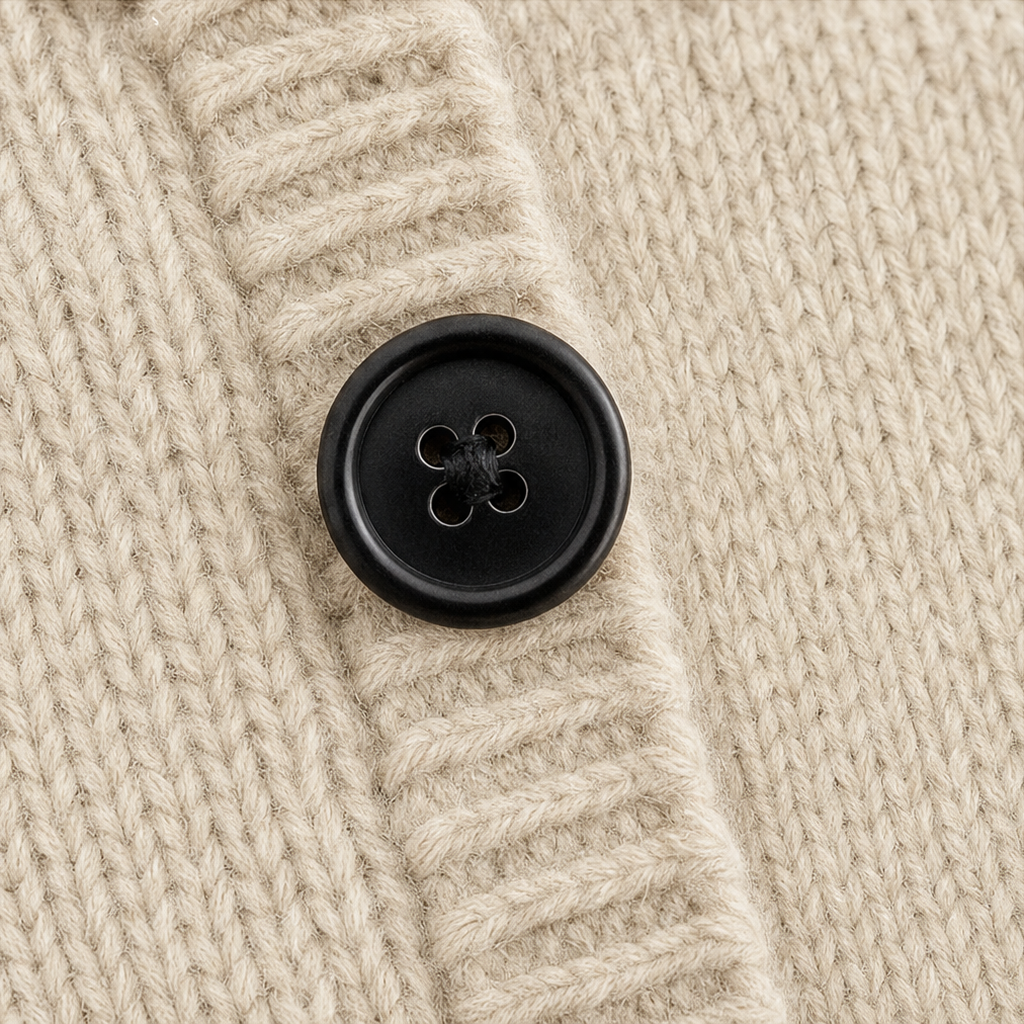 Braidenne | Strickpullover mit geflochtenen Kordeln und Knöpfen