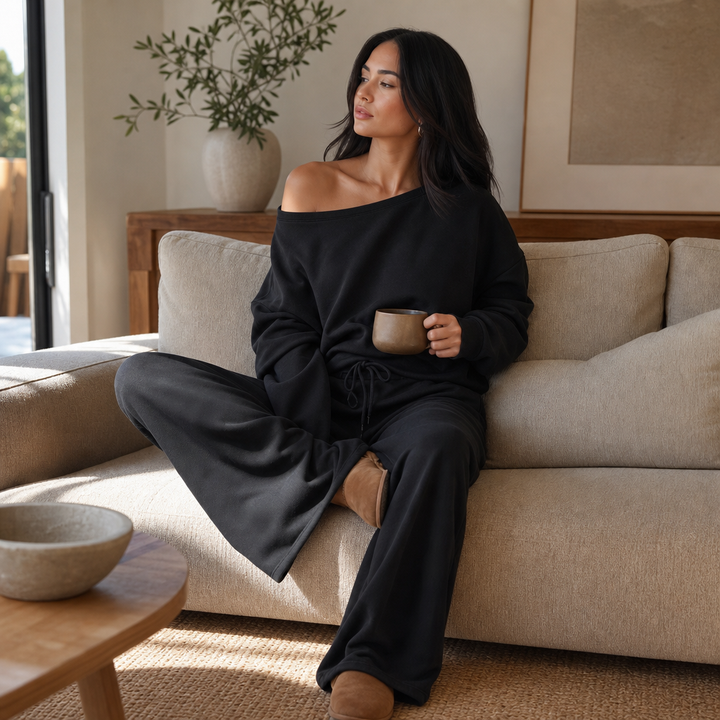 Line & Leisure | Wide-Leg Lounge Set – Bequem und Stilvoll