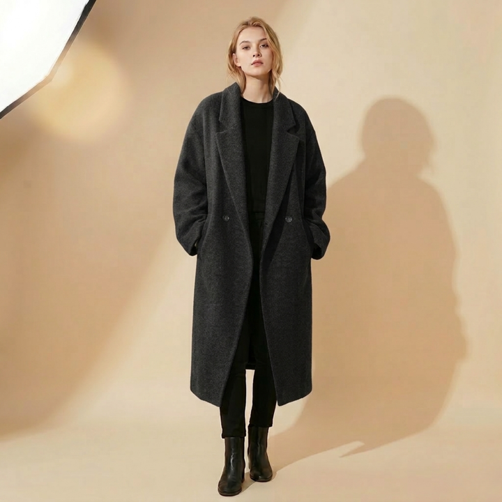 Mila | Stilvoller und warmer Oversize-Wollmantel