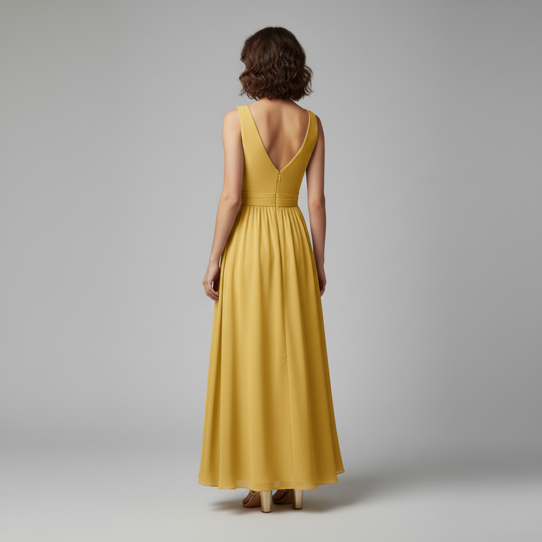 Sofia | Damen V Ausschnitt Maxikleid