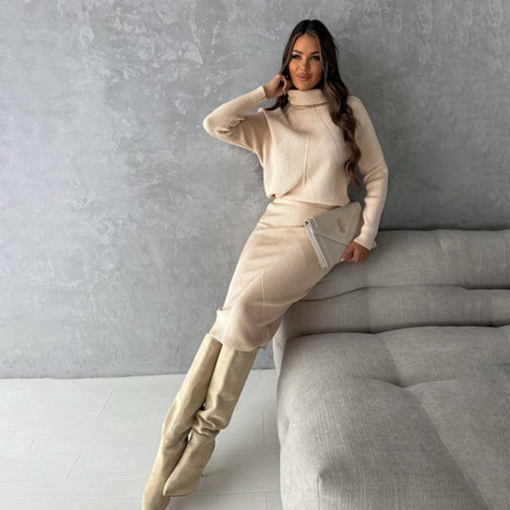 Jennifer | Elegantes und Zeitloses Zweiteiliges Set mit Pullover und Rock