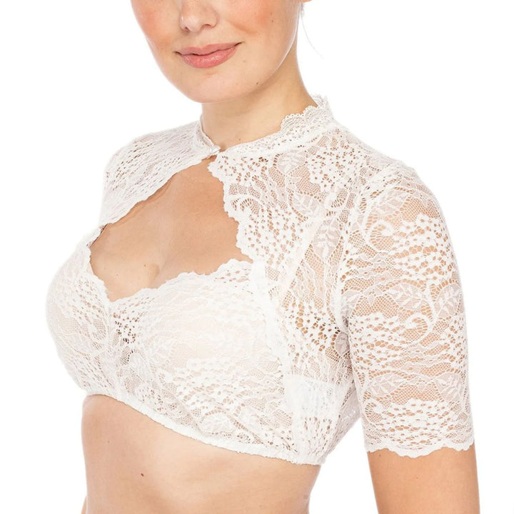 Julia | Oktoberfest Dirndlbluse Mit Eleganten Spitzendetails