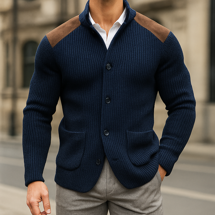 Ralph | Moderner Strukturierter Strick-Blazer Für Herren