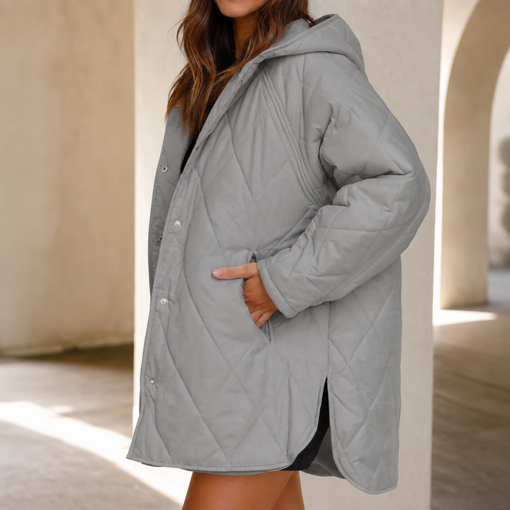 Wearbella | Diamond Quilted Hooded Puffer Jacket – Warm und Stilvoll