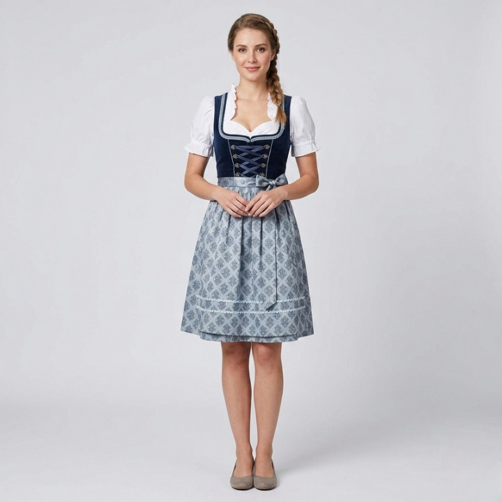Kristin | Oktoberfest Dirndl Kleid Mit Romantischen Rüschendetails