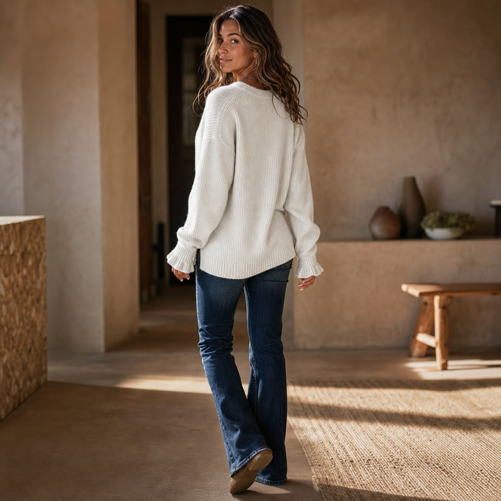 Vessa | Strickpullover mit V-Ausschnitt für Frauen