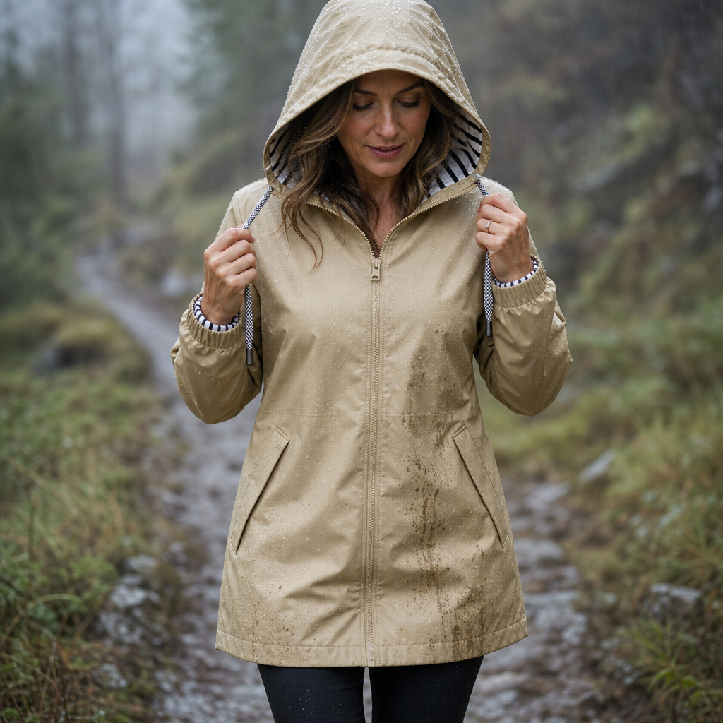 Rainfell | Wasserabweisende Kapuzen-Regenjacke