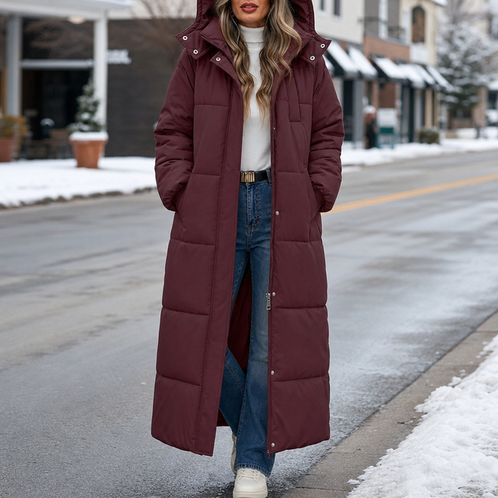 Wearbella | Long Hooded Puffer Coat – Eleganter Wintermantel für Frauen