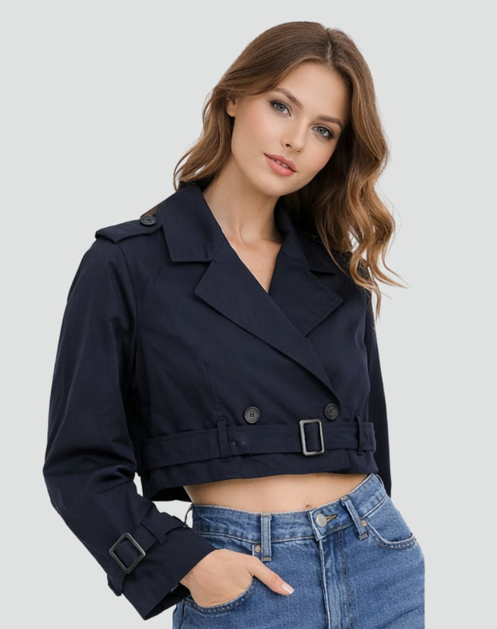 Selina | Kurzer Taillierter Trenchcoat Mit Eleganter Silhouette
