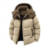 Tobias | Zweifarbige Herren-Pufferjacke mit Kapuze