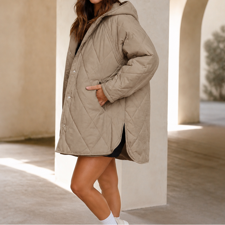 Wearbella | Diamond Quilted Hooded Puffer Jacket – Warm und Stilvoll