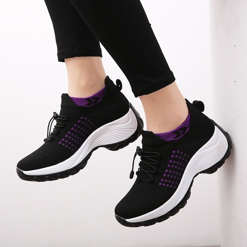 Mia | Bequeme Und Orthopädische Plateau-Sneaker