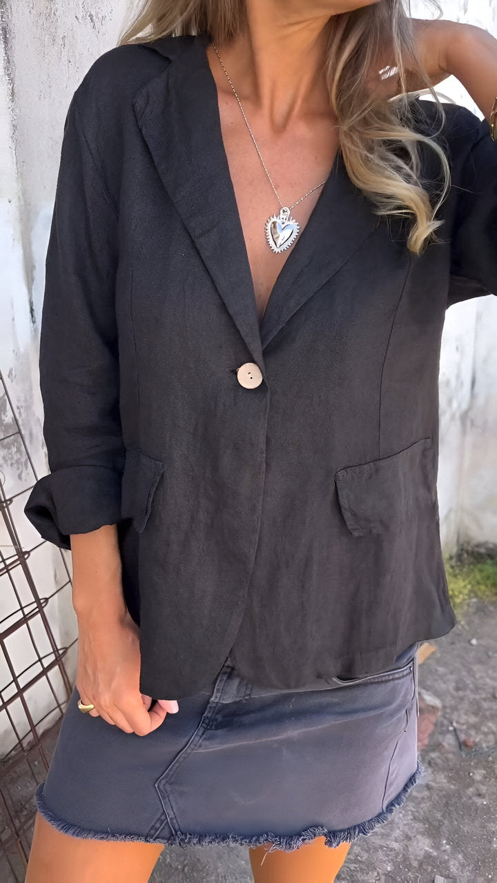 Clara | Minimalistischer Und Vielseitiger Leinenblazer
