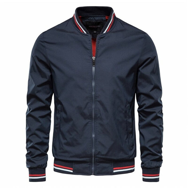 Sebastian | Lässige Herren-Bomberjacke Mit Kontrast-Rippdetails