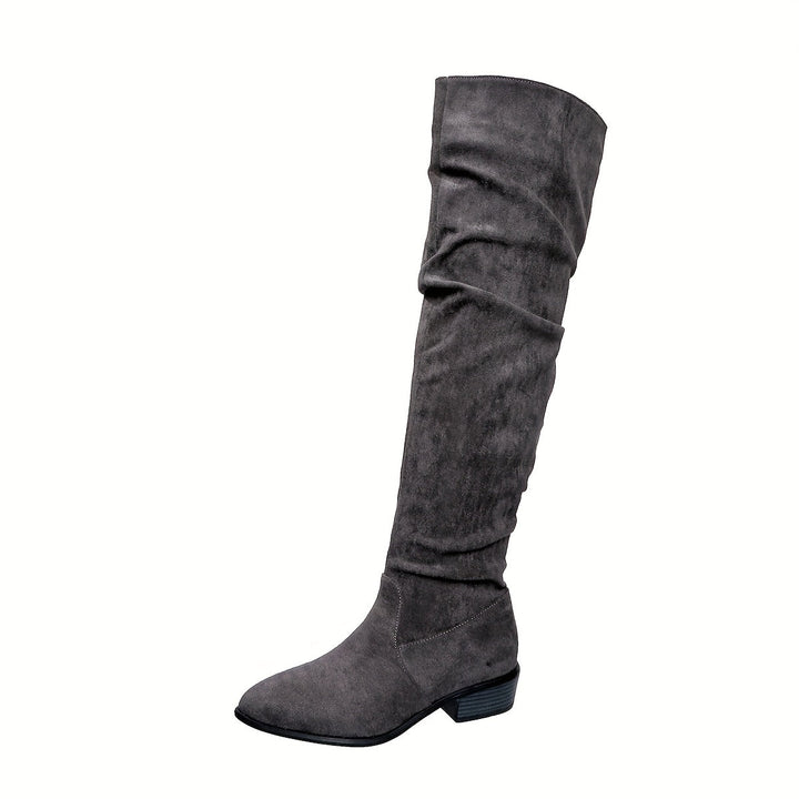 Matilda | Markante kniehohe Plateau-Stiefel mit Schnürung