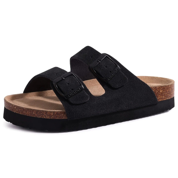 Lotte | Stylish and Comfortable Suede Mules with Cork Sole
