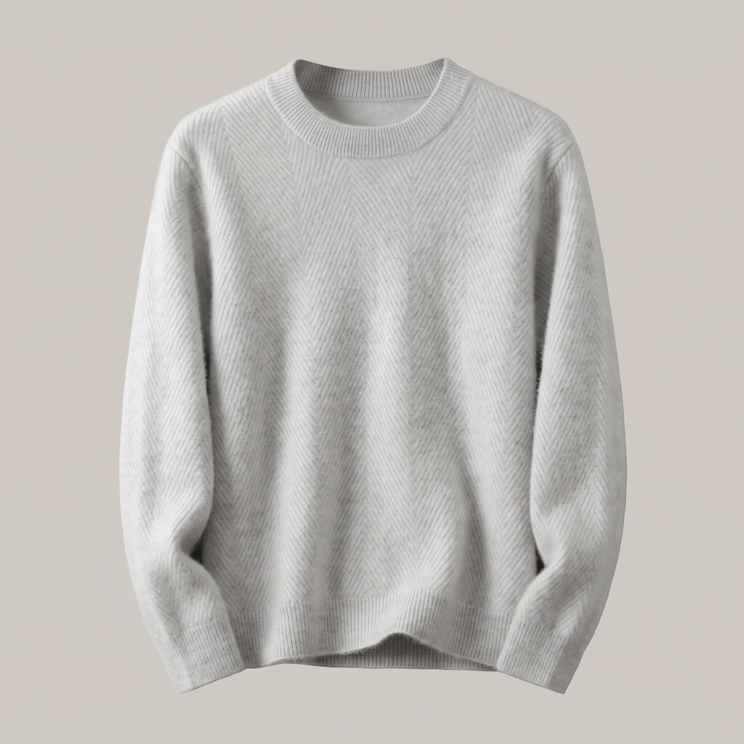 Cairo | Cashmere Sweater – Komfortabler Chevron-Strick für Männer