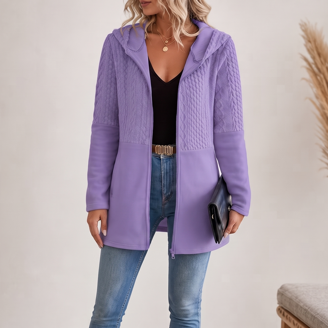 Wearbella | Cable-Knit Longline Zip-Up Hoodie – Bequemer Style für jeden Tag