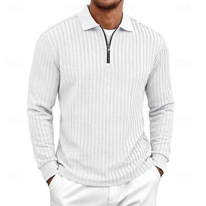 Rhett | Textured Quarter-Zip Polo Shirt – Moderner Stil für Männer