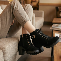 Nora | Fur-lined ankle boots with a chunky heel