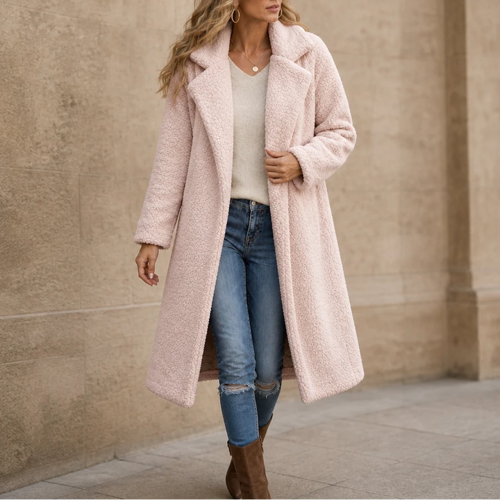 Veloura | Long Teddy Coat – Gemütlicher Stil für Frauen