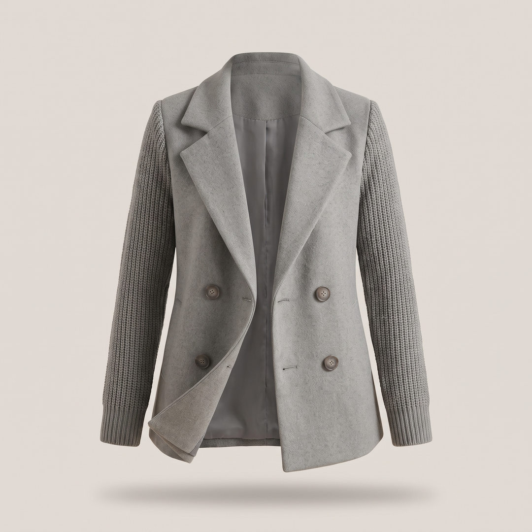 Kendra | Double Breasted Blazer mit Strickärmeln