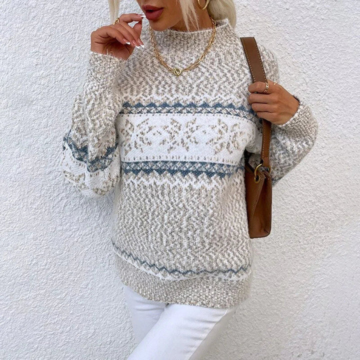 Angela | Gestrickter Damen-Weihnachtspullover – Festliches Design für Gemütliche Abende