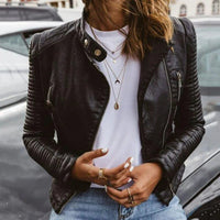 Elena | Edle Biker-Lederjacke mit Modernen Steppärmeln