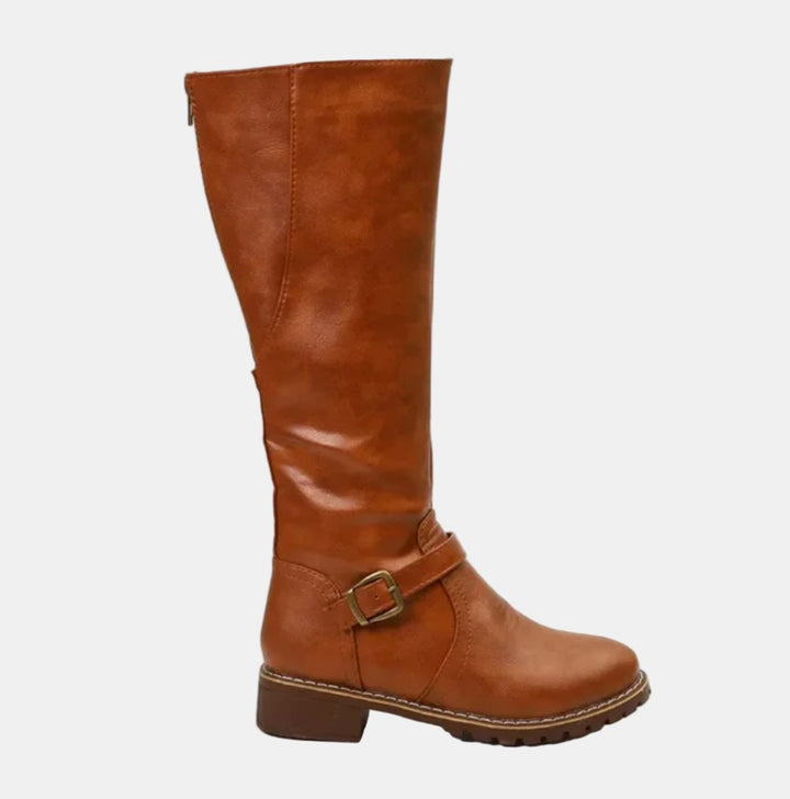 Giselle | Elegante kniehohe Reitstiefel mit Schnallendetails