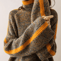 Amelie | Melierter Kaschmirpullover Mit Wärmendem Turtleneck