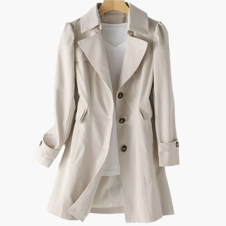 Elena | Langer Eleganter Trenchcoat Für Stilvolle Auftritte