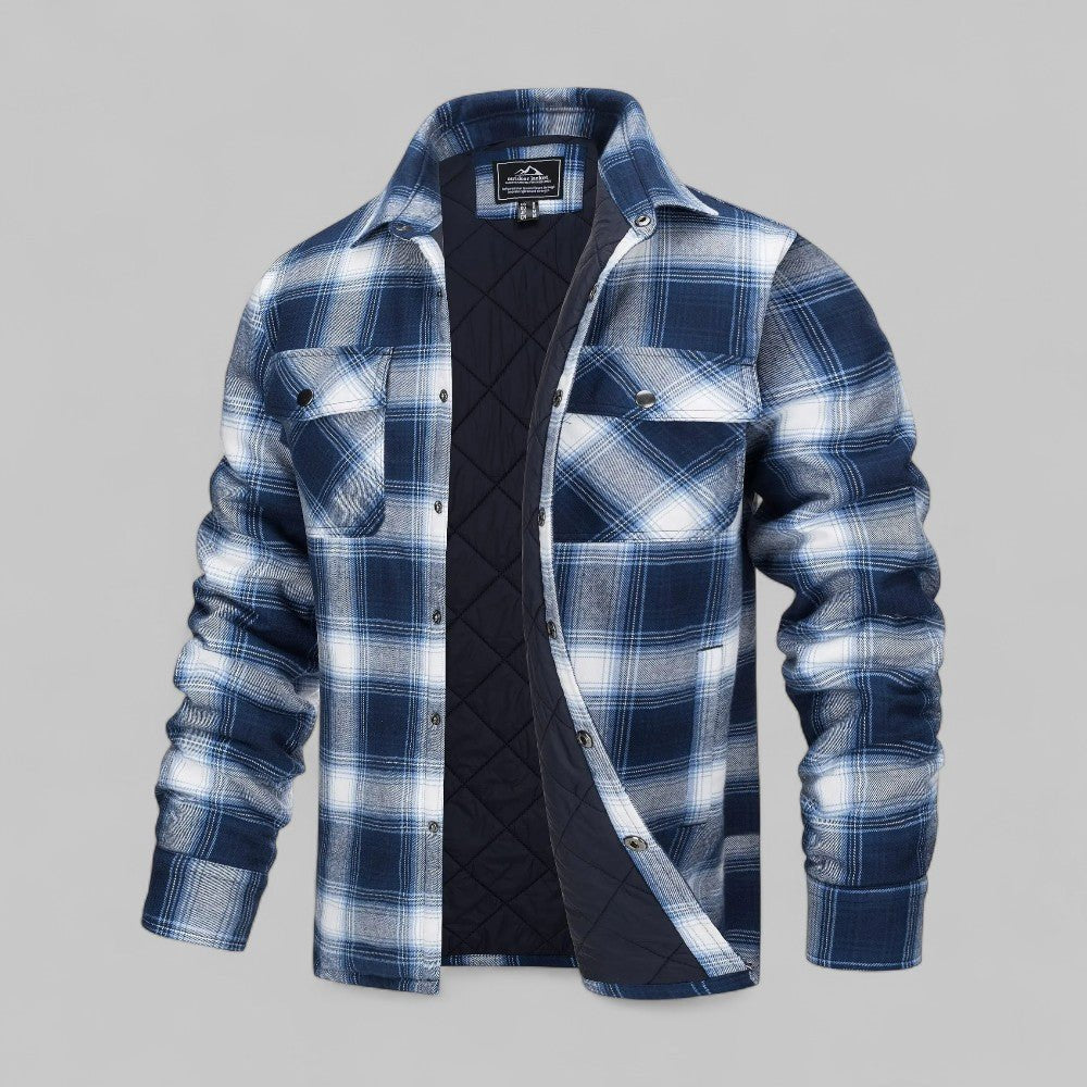Tobias | Flanell Hemdjacke – Klassisches Karo mit Wärme