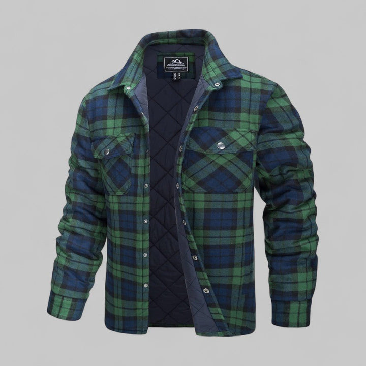 Tobias | Flanell Hemdjacke – Klassisches Karo mit Wärme