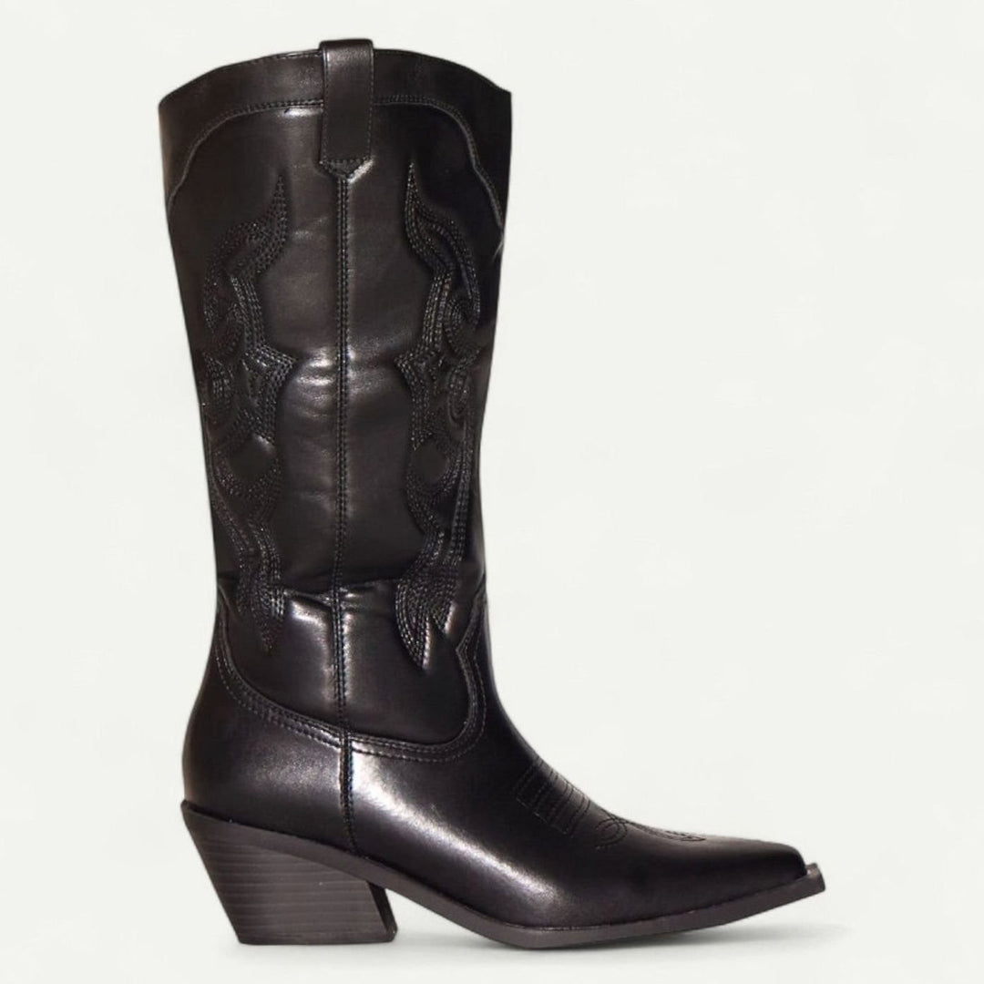Nora | Kniehohe Westernstiefel mit Spitzer Zehenpartie