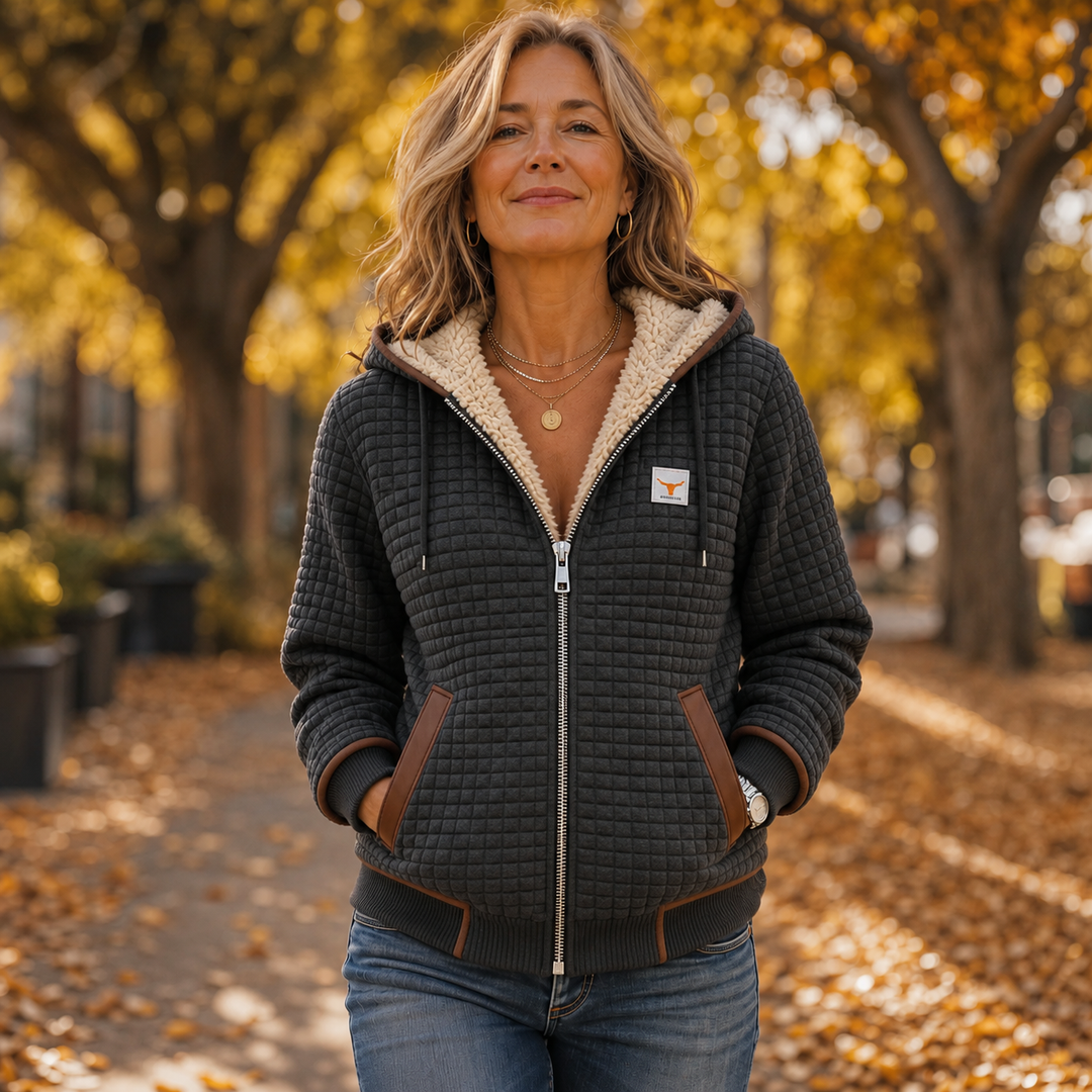 Hearthline | Waffelstepp-Jacke mit Kapuze – Warm und Stilvoll