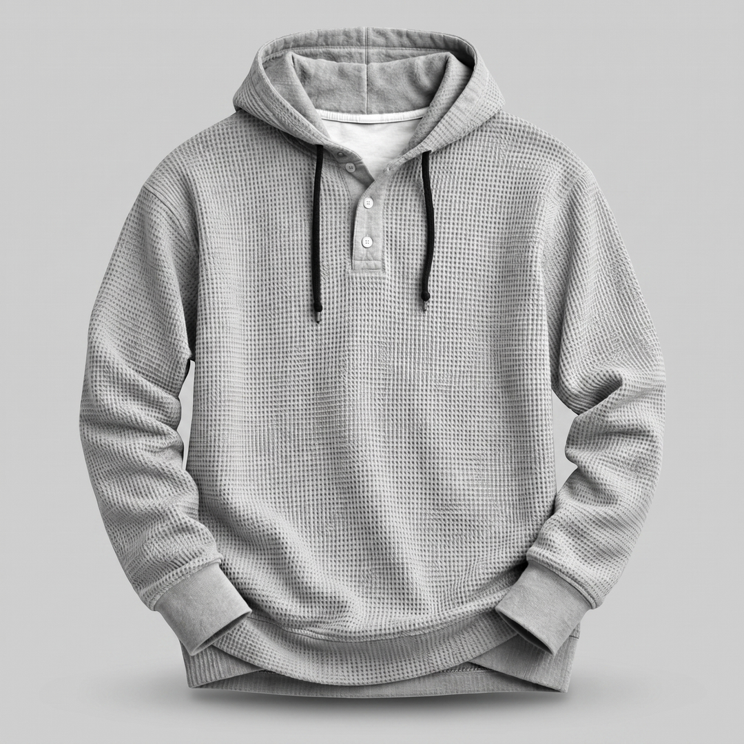 Waffle | Knit Pullover für Herren mit Kapuze