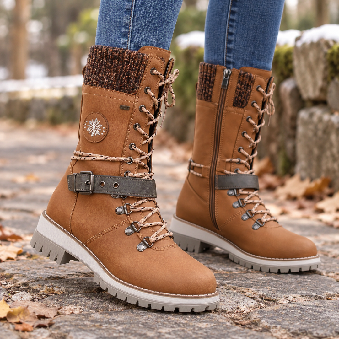 Snowlina | Kniehohe Winterstiefel – Verstellbare, Wärmeisolierte Ausführung