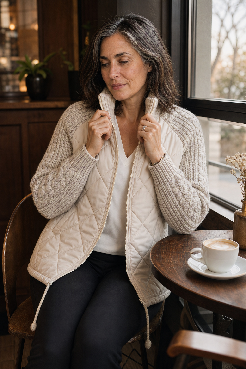 Knitpuff | Quilted Patchwork Puffer Jacket – Stylisch und Warm für Die Wintertage