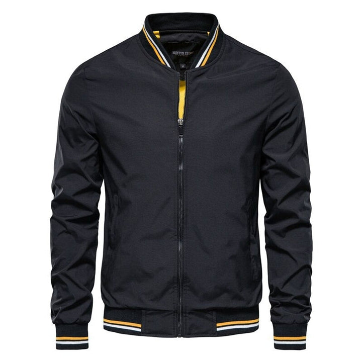Sebastian | Lässige Herren-Bomberjacke Mit Kontrast-Rippdetails